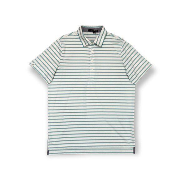RLX Ralph Lauren Striped‎ Golf Polo Short Sleeve Stretch Shirt Mens Large - Picture 1 of 5